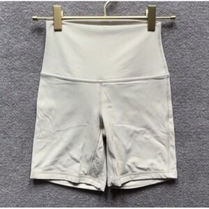 Lululemon Align Short Women 2 Pale Yellow 6" Yoga Daily Athleisure Square Dot